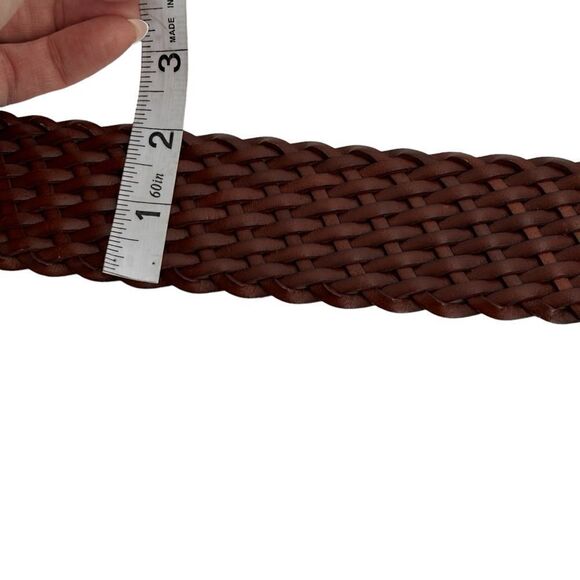 Michael Kors Women\'s Braided Leather tassel Belt brown leather size small main image 5